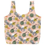 Personalized Abstract Floral Name Any Text Recycle Bag Full Print Recycle Bag (XXXL) Back