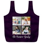 Personalized 4 Photo Family Name Any Text Recycle Bag Full Print Recycle Bag (XXXL) Front
