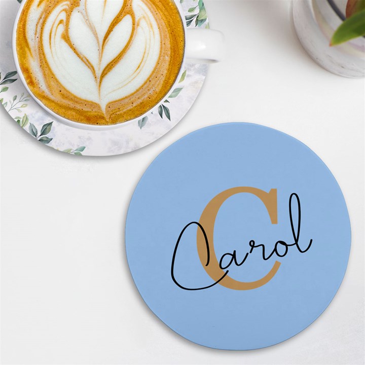 Personalized Initial Name Round Tile Coaster UV Print Round Tile Coaster