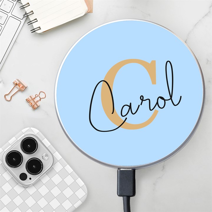 Personalized Initial Name Wireless Fast Charger Wireless Fast Charger(White)