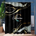 Personalized Marble Initial Name Any Text Shower Curtain Shower Curtain 60  x 72  (Medium) 60 x72  Curtain