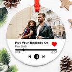 Personalized Love Song Photo Couple Lover Name Round Ornament Round Ornament (Two Sides) Back