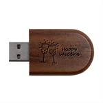 Personalized Wines Name Wood Oval USB Flash Drive Wood Oval USB Flash Drive USB