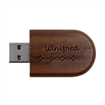 Personalized Totem Name Wood Oval USB Flash Drive Wood Oval USB Flash Drive USB