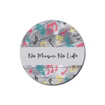 Personalized Music Name Rubber Coaster (Round) Rubber Coaster (Round) Front