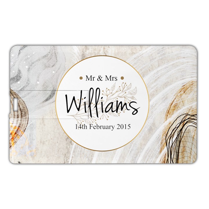 Personalized Marble Frame Wedding Family Name Card Style USB Flash Drive Name Card Style USB Flash Drive