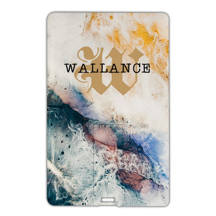 Personalized Initial Name Marble Name Card Style USB Flash Drive Name Card Style USB Flash Drive