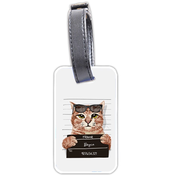 Personalized Name Cat Luggage Tag (two sides) Luggage Tag (two sides)