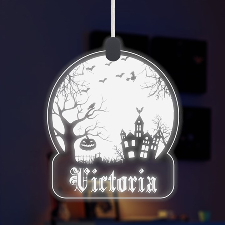 Personalized Happy Halloween Name Any Text LED Acrylic Ornament LED Acrylic Ornament