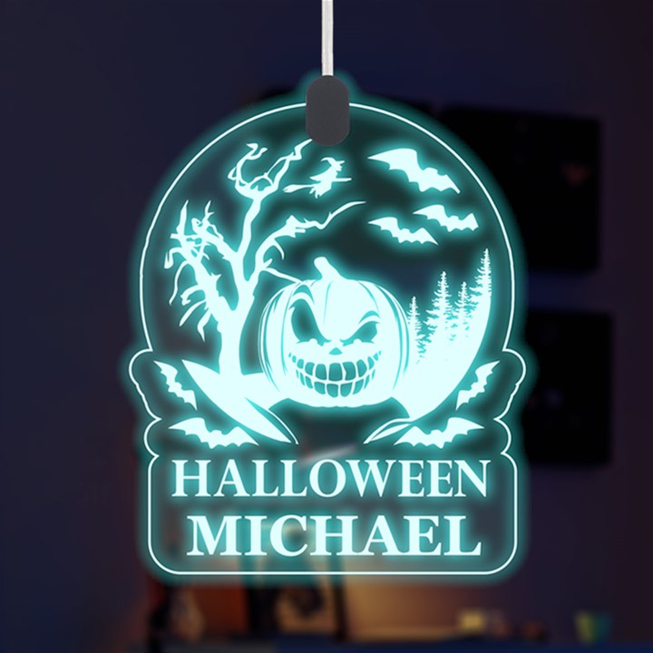 Personalized Happy Halloween Name Any Text LED Acrylic Ornament LED Acrylic Ornament