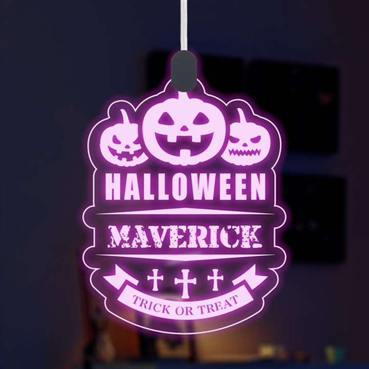 Personalized Happy Halloween Name Any Text LED Acrylic Ornament LED Acrylic Ornament