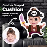 Personalized Photo in Priate2 Cartoon Style Custom Shaped Cushion Cut To Shape Cushion Case Front