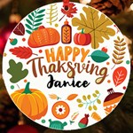 Personalized Thanksgiving Year Round Ornament UV Print Acrylic Ornament Round Front