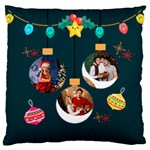 Personalized Photo Christmas Ball Large Cushion Case  Large Cushion Case (Two Sides) Front