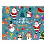 Personalized Christmas Name Any Text Two Sides Premium Plush Fleece Blanket Two Sides Premium Plush Fleece Blanket (Large) 80 x60  Blanket Front