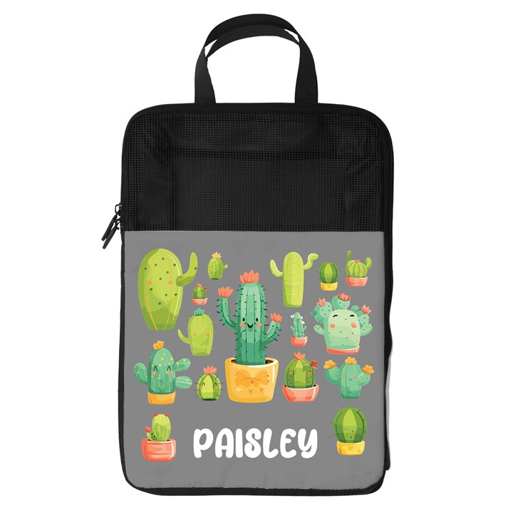Personalized Name Any Text Cactus Foldable Shoe Storage Bag Foldable Shoe Storage Bag
