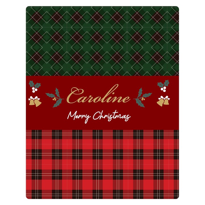 Personalized Christmas Blanket Premium Plush Fleece Blanket (Medium)