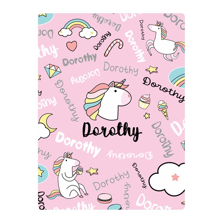 Personalized Baby Unicorn Blanket Two Sides Premium Plush Fleece Blanket (Mini)