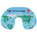 Personalized Name Any Text Map Travel Neck Pillow Travel Neck Pillow Front