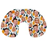 Personalized Couple Many Faces Pineapple Hawaii Travel Neck Pillow Travel Neck Pillow Back