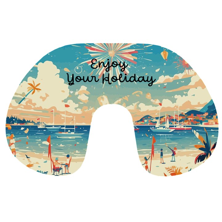 Personalized Name Any Text Enjoy Your Holiday Travel Neck Pillow Travel Neck Pillow