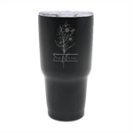 Personalized Name Any Text Flower 30oz Thermal Travel Tumbler 30oz Thermal Travel Tumbler Front