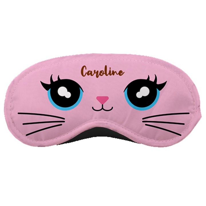 Personalized Name Any Text Cat Face Sleep Mask Sleep Mask