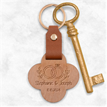 Personalized Wedding Name Any Text Save the Date Engraved Wood Keychain Engraved Wood Key Chain Front