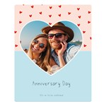 Personalized Photo Heart Pattern Valentine s Day Two Sides Premium Plush Fleece Blanket Two Sides Premium Plush Fleece Blanket (Large) 80 x60  Blanket Back