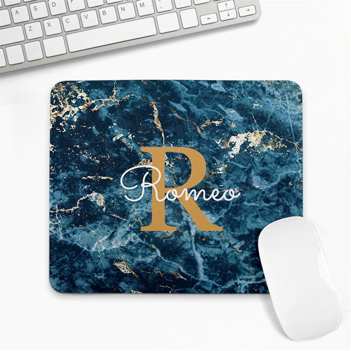 Personalized Initial Name Marble Large Mousepad Large Mousepad