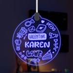 Personalized Couple Valentine Day Names Any Text LED Acrylic Ornament LED Acrylic Ornament Front