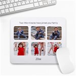 Two Little Miracles Photo Collage Large Mousepad Front
