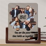 Personalized Photo Couple Wedding Valentine Day Name Any Text Acrylic UV Print 6  Tabletop Frame (U-Shape) Front