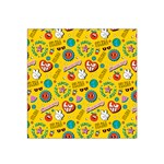 Personalized Happy Pattern Name Any Text Satin Bandana Scarf 22  x 22  Front