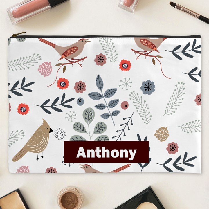 Flower and bird Cosmetic Bag (XXXL)