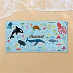 Custom Sea Creatures Animals Any Text Name 54 X27  Super Absorbent Beach Towel	 Front