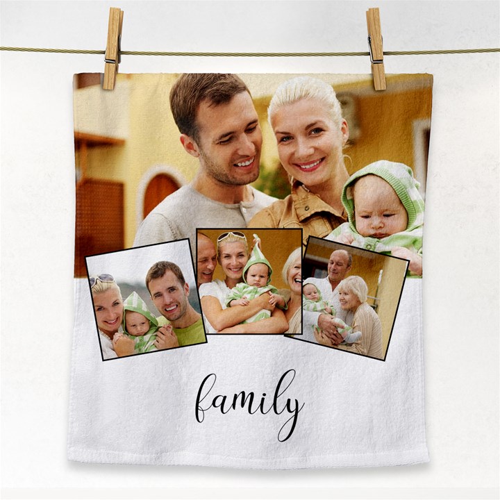 Family Collage Face Towel