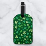 Saint Patrick Pattern Nappa Leather Luggage Tag Rectangle Back
