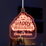 Personalized Happy Halloween Name LED Acrylic Ornament Front