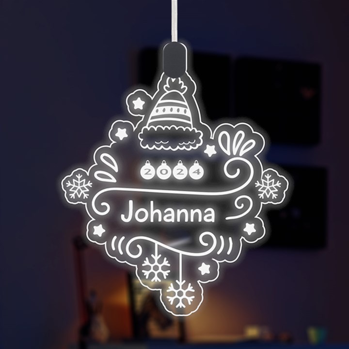 Personalized Xmas Sign2 LED Acrylic Ornament