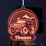 Personalized Name Off Road Car LED Acrylic Ornament Front
