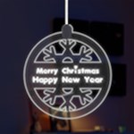 Personalized Snowflake LED Acrylic Ornament Front