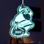 Personalized Santa LED Acrylic Ornament Front