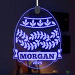 Personalized Name Easter Pattern 2 LED Acrylic Ornament Front