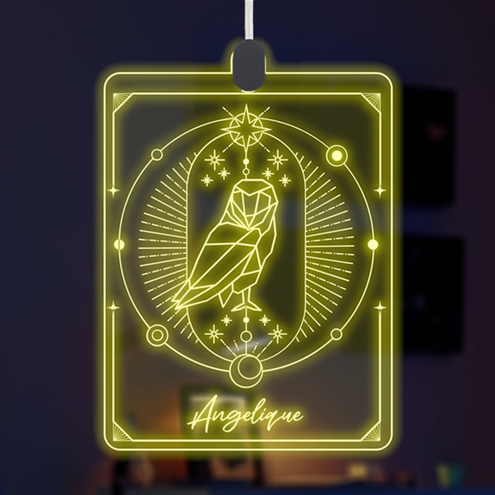 Personalized Name Moonlight Phases Holographic LED Acrylic Ornament