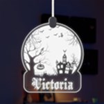 Personalized Happy Halloween Name Any Text LED Acrylic Ornament LED Acrylic Ornament Front