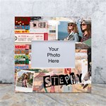 Personalized Life Adventure Style Travel Collage Photo Name Box Photo Frame White Box Photo Frame 4  x 6  Front