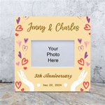 Personalized Heart Love Couple Name Any Text Box Photo Frame White Box Photo Frame 4  x 6  Front