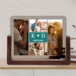 Personalized 4 Photo Couple Name Any Text Acrylic UV Print 8  Tabletop Frame Acrylic UV Print 8  Tabletop Frame (U-Shape) Front