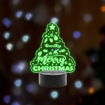 Personalized Christmas Tree Name Remote LED Acrylic Message Display (Black Round Stand)  Front